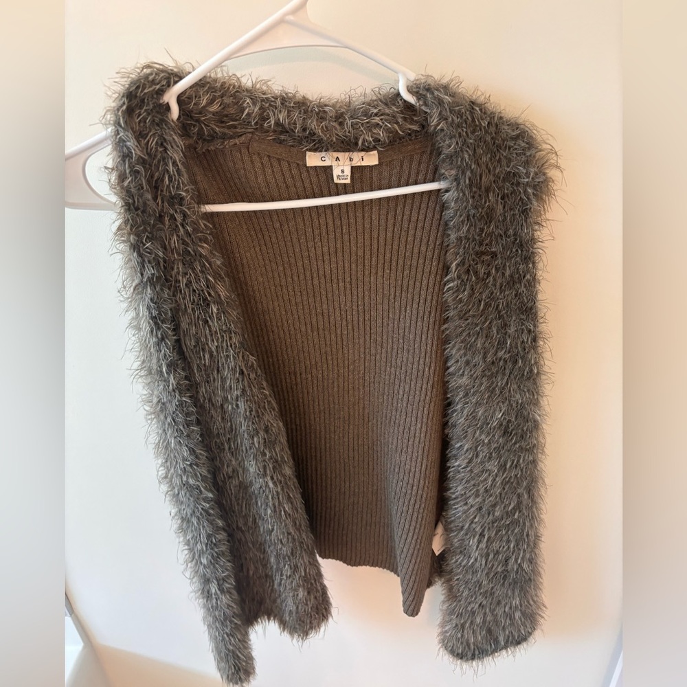 CABI faux fur vest